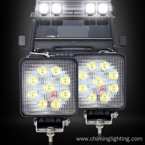 Chiming hot sale square 4.5Inch 27w led flood spot work light offroad truck ATV UTV SUV led work light